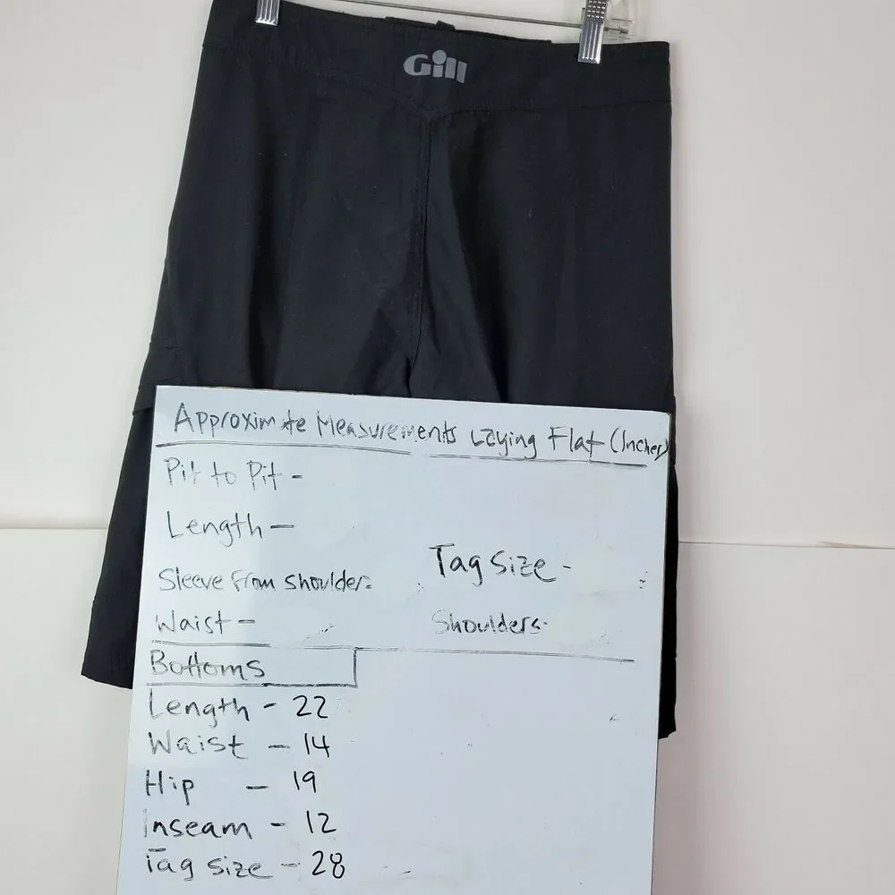 NWT Gil Men's Black UPF 50+ Boardshorts Quick Dry Swimwear‎ Size 28